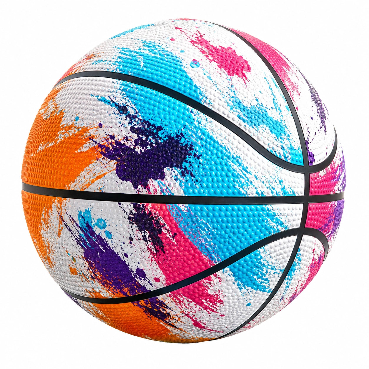Ballon de Basketball Multicolore sur Texturé pour Extérieur