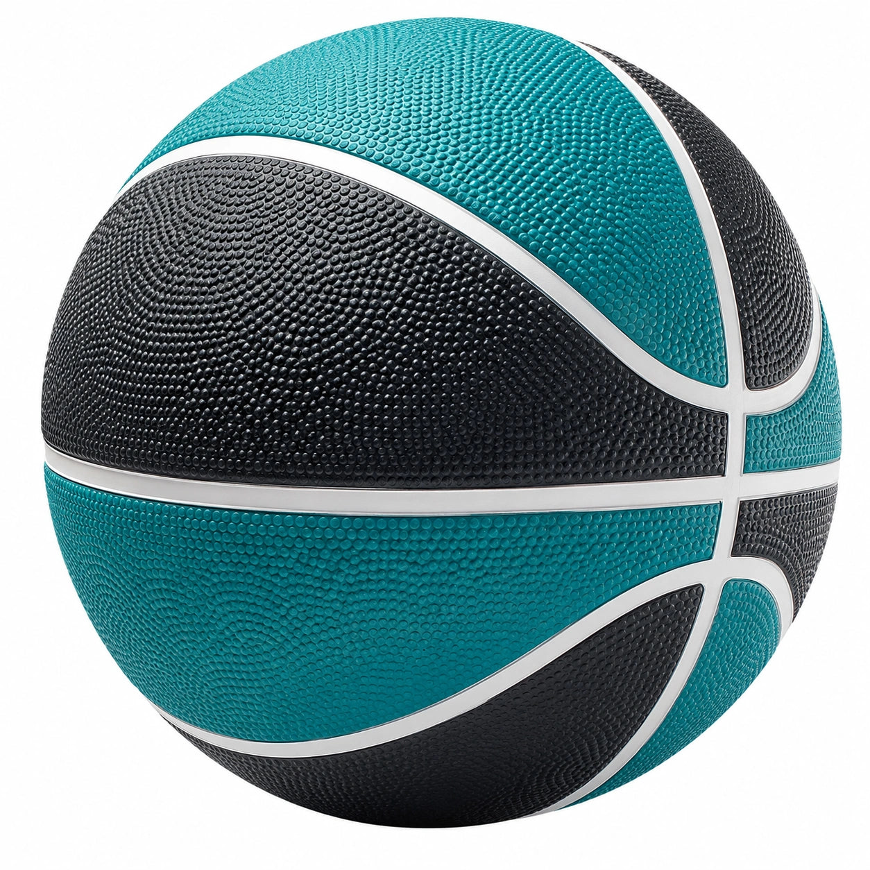 Ballon de basket turquoise et noir pour intérieur et extérieur