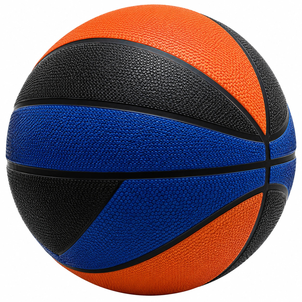 Ballon de basketball extérieur orange, bleu et noir 75 cm