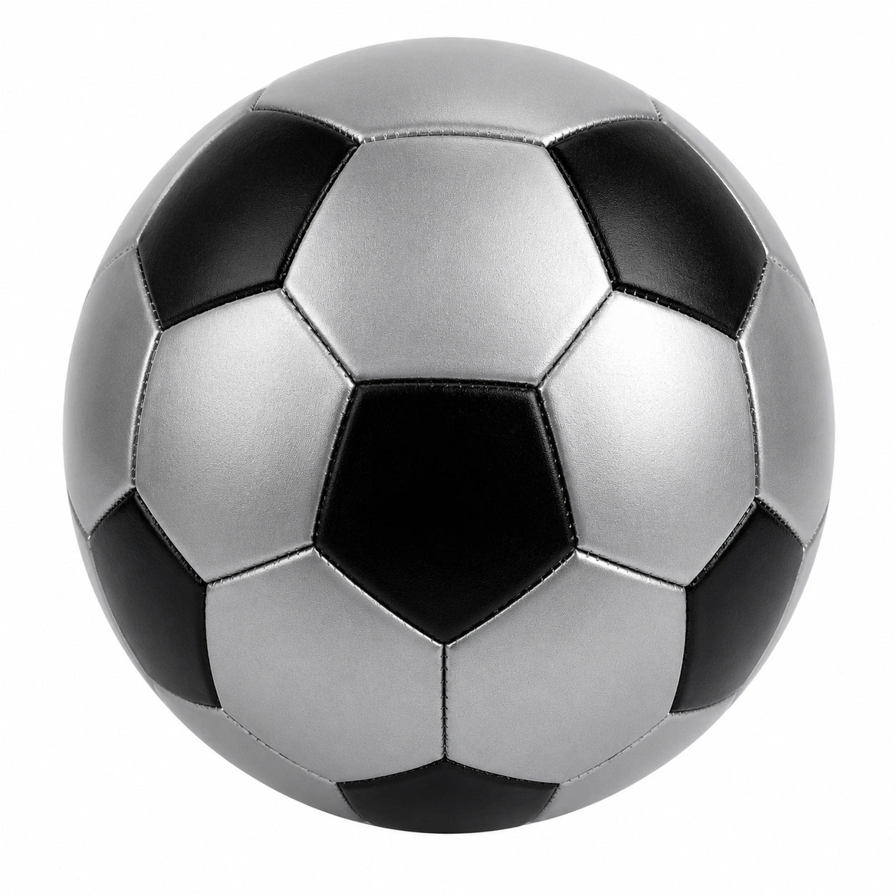 Ballon de football noir et argent 68 cm