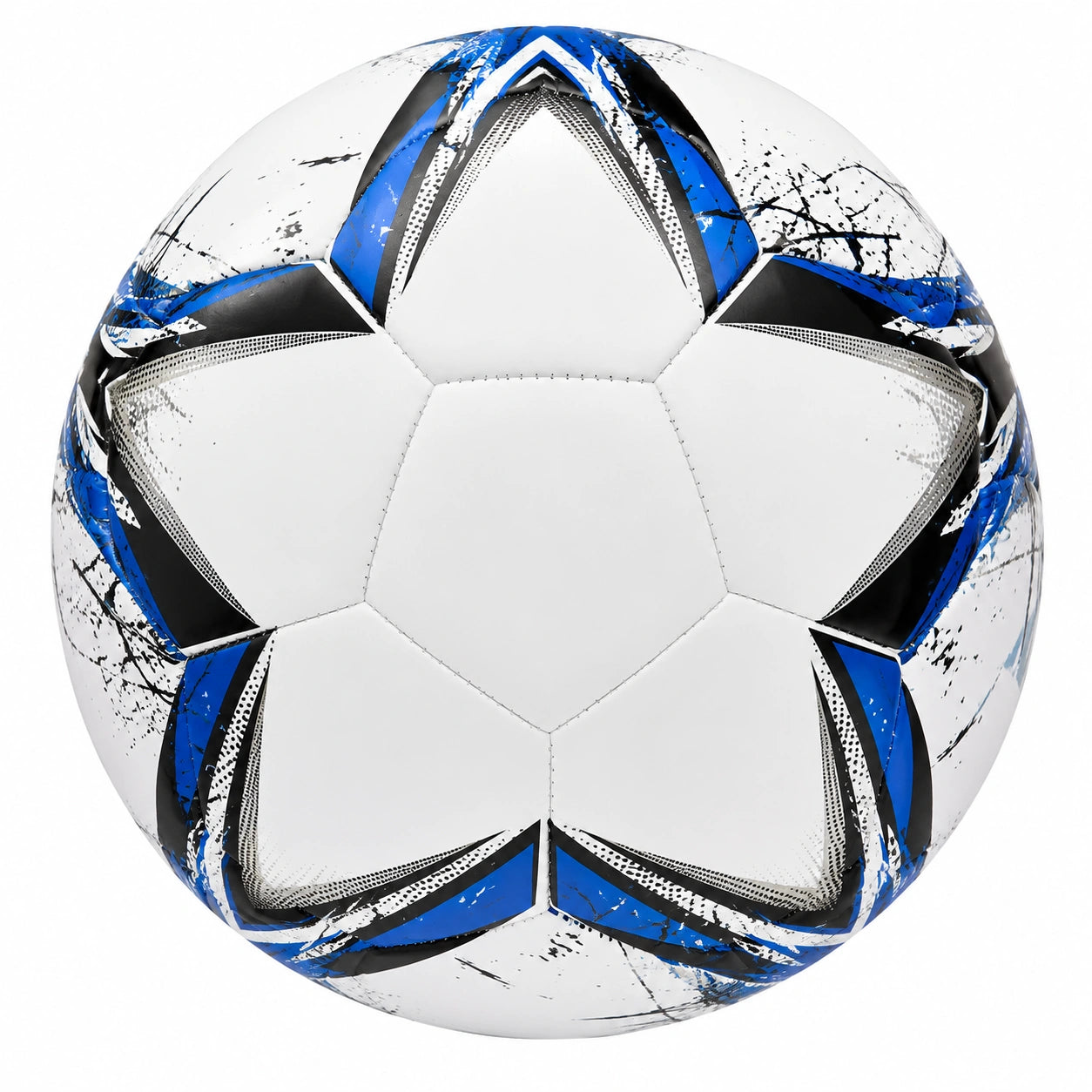 Ballon de football blanc bleu noir performant