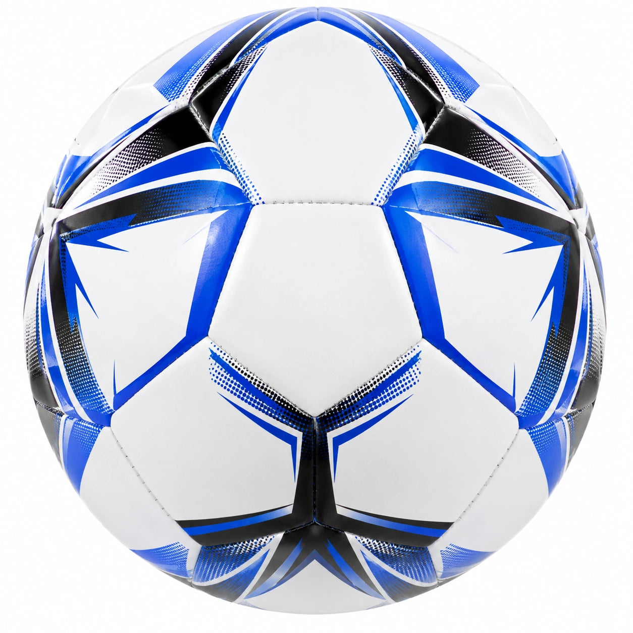 Ballon de football d'entraînement extérieur blanc et bleu