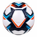 Ballon de football taille 5 blanc, bleu et orange