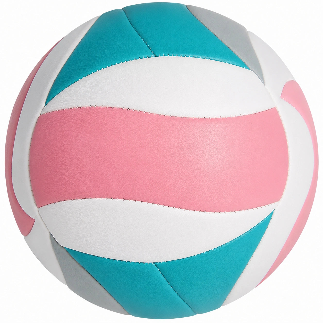 Ballon de volley aux couleurs pastel et design multi-panneaux