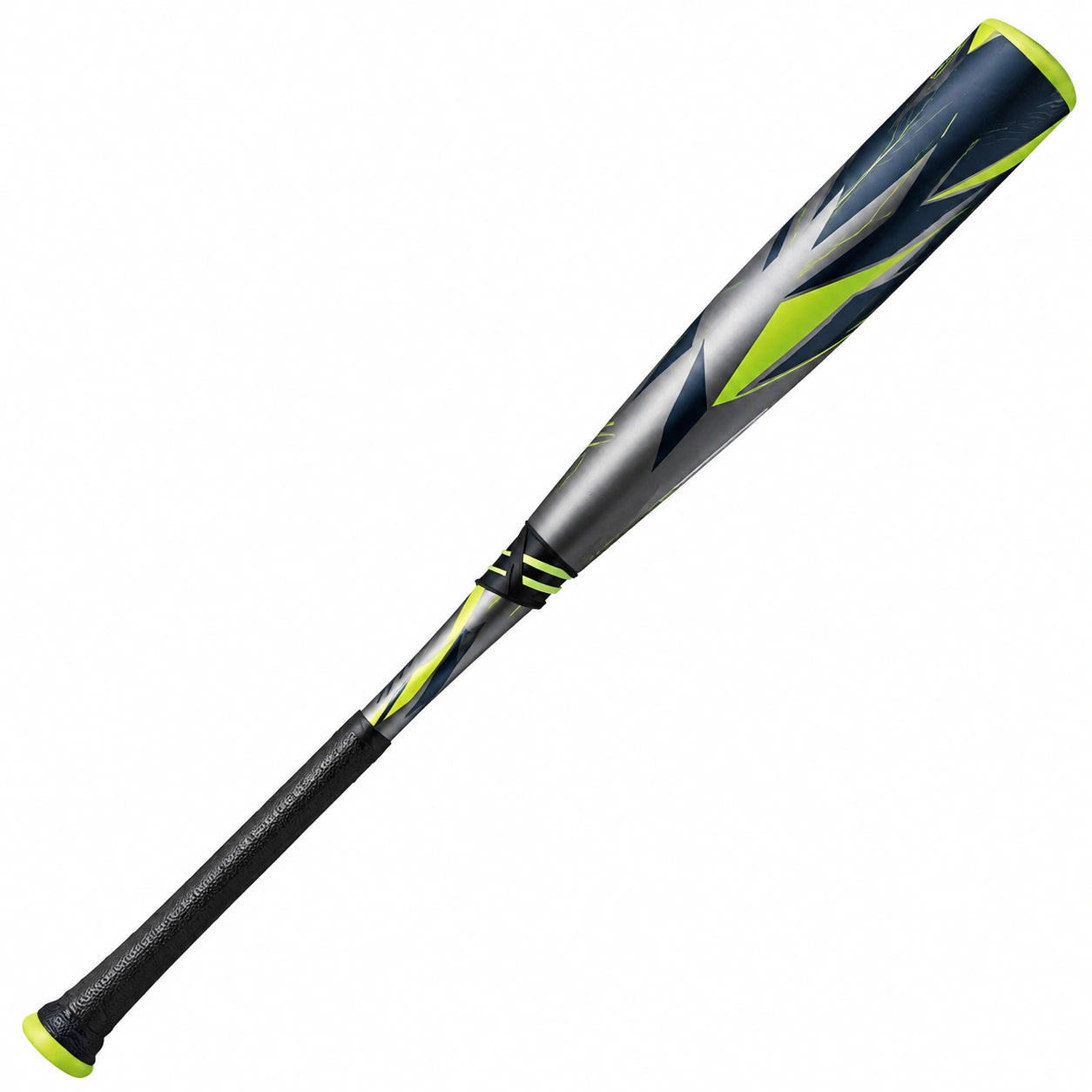 Batte de baseball en alliage aluminium, argent, jaune et noir