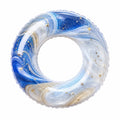 Bouée gonflable marbrée étoiles bleu et or