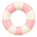 Bouée Gonflable Rayée Rose et Crème 90 cm