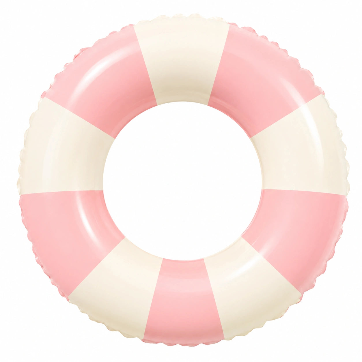 Bouée Gonflable Rayée Rose et Crème 90 cm