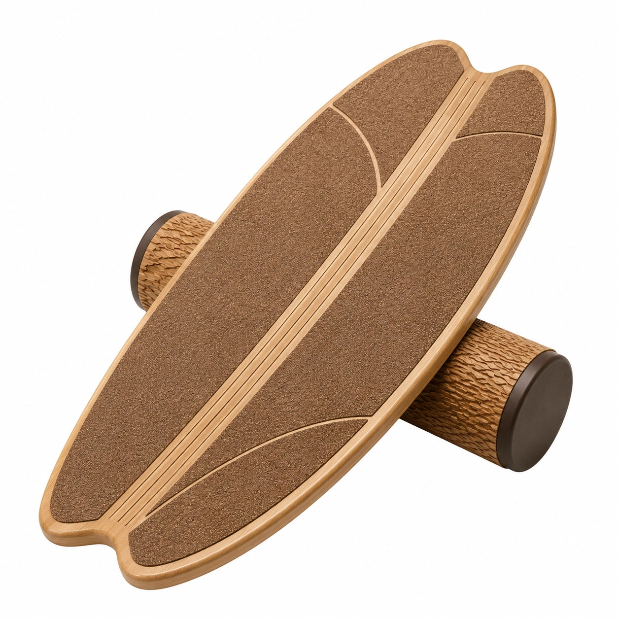 Planche d'équilibre en bois avec surface antidérapante, marron